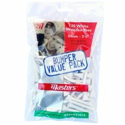 Null MastersGolf Masters Golf Mens White 110 Pack Of Wooden 54mm Tees