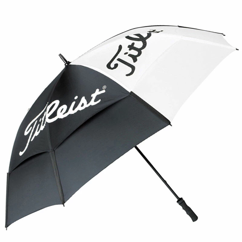 Null Titleist Mens Black And White Comfortable Double Canopy Umbrella 3 Null Titleist Mens Black And White Comfortable Double Canopy Umbrella