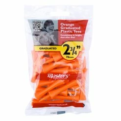 Null MastersGolf Masters Golf Orange Graduated Plastic Tees