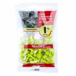 Null MastersGolf Masters Golf Lime Green Graduated Plastic Tees