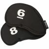 Null MastersGolf Masters Golf Mens Black Neoprene Iron Covers