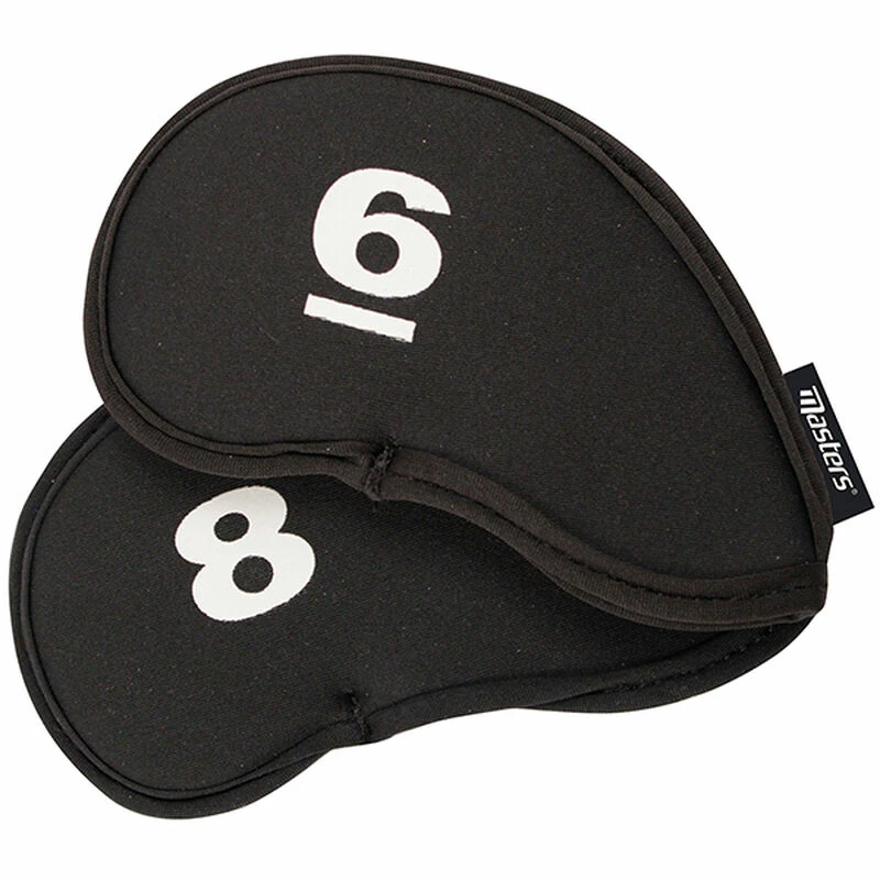 Null MastersGolf Masters Golf Mens Black Neoprene Iron Covers 3 Null MastersGolf Masters Golf Mens Black Neoprene Iron Covers