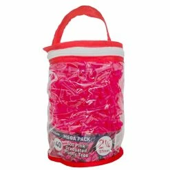 Null Fazer Graduated Plastic 57mm Pink Tees (500 Pack)