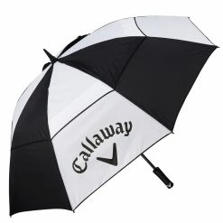 Null Callaway Golf Black And White Lightweight Clean Logo Golf Umbrella