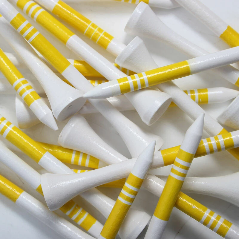 Null American Golf Yellow Ag Essentials Pack Of 20 Wooden Tees 4 Null American Golf Yellow Ag Essentials Pack Of 20 Wooden Tees - Image 2