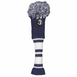 Null Fazer Navy Blue Pompom Knit Golf Fairway Head Cover | American Golf