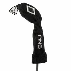 Null PING Mens Black Knit Golf Fairway Head Cover