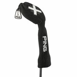 Null PING Mens Black Knit Golf Hybrid Head Cover