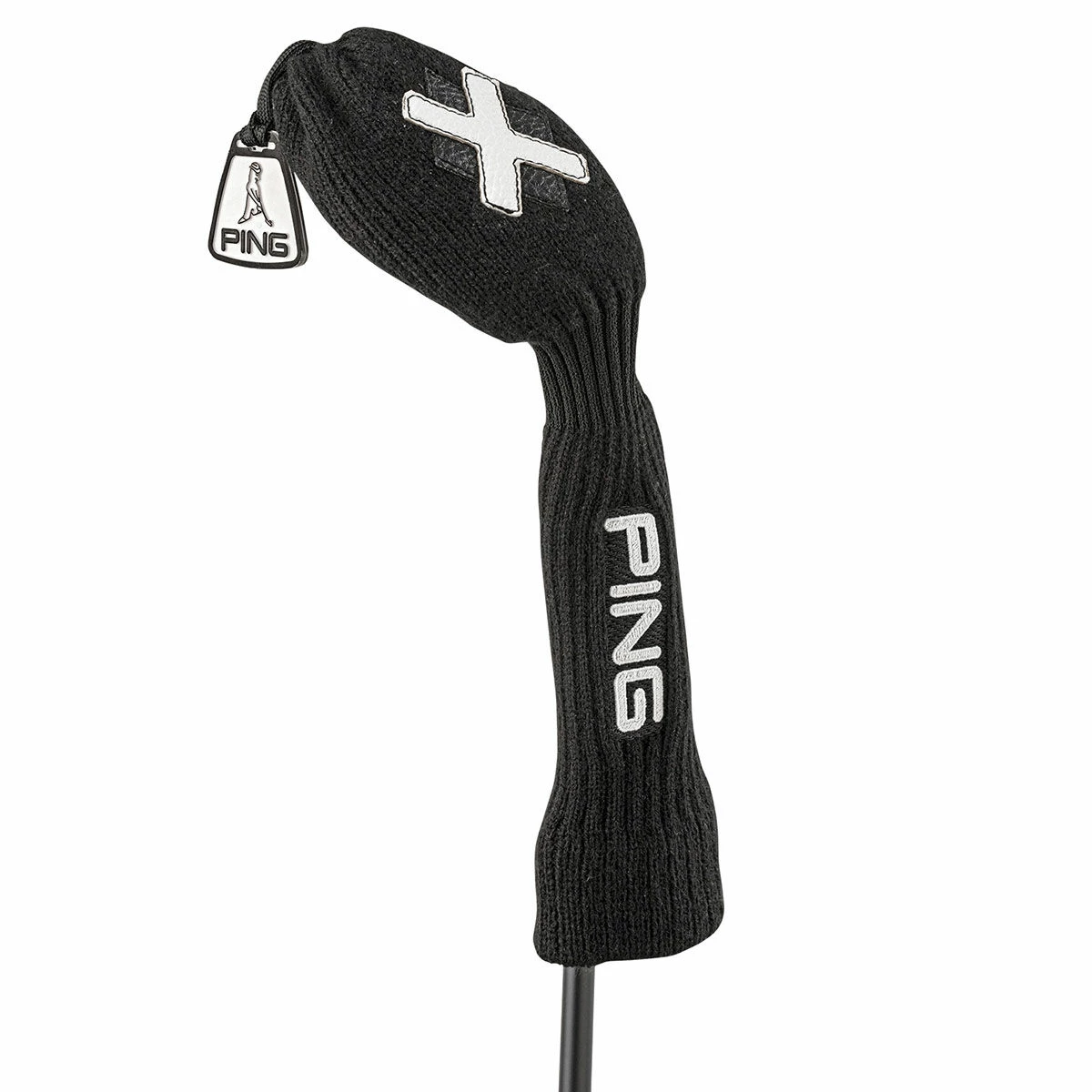 Null PING Mens Black Knit Golf Hybrid Head Cover 3 Null PING Mens Black Knit Golf Hybrid Head Cover