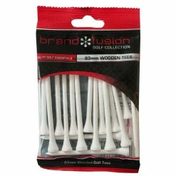 Null Brand Fusion BrandFusion White Pack Of 15 Wooden Golf Tees