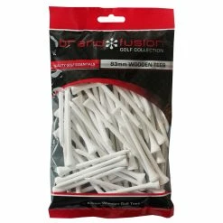 Null BrandFusion White Wooden Golf Tees 80 Bumper Pack