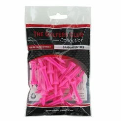 Null BrandFusion Pink The Golfers Club Pack Of 25 Step Height Golf Tees