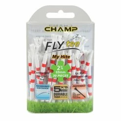 Null Champ White And Red MyHite Fly Pack Of 30 Golf Tees
