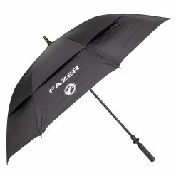 Null Fazer Black Logo Print Dual Canopy Golf Umbrella