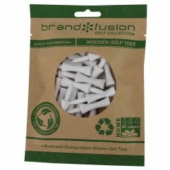 Null BrandFusion White Graduated Biodegradable Wooden Golf Tees