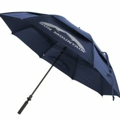 Null Sun Mountain Navy Blue Plain Dual Canopy Golf Umbrella