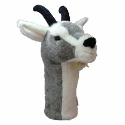 Null Daphne's Headcovers Mens White And Grey Goat Golf Head Cover